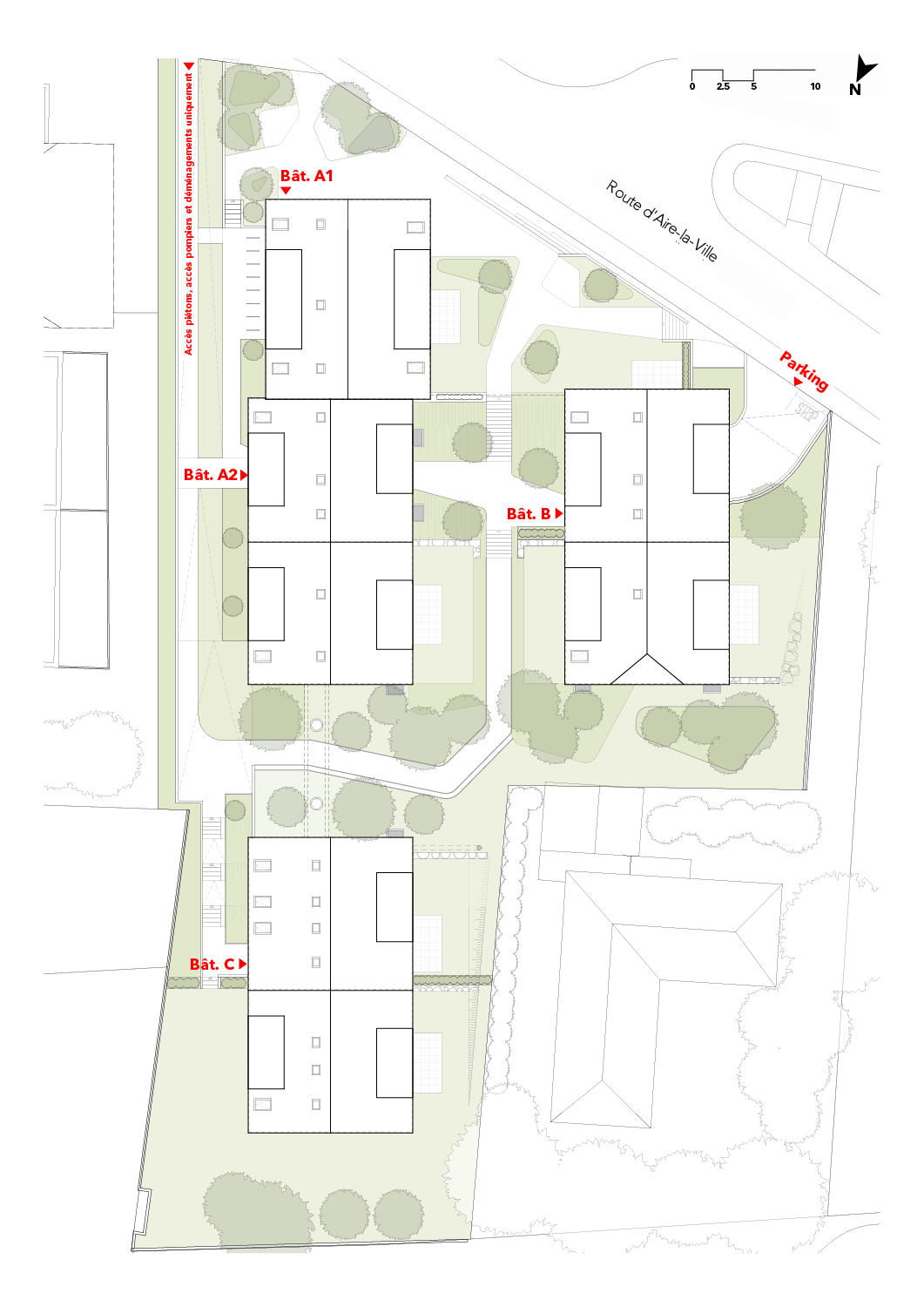 Plan de situation de la promotion immobilière Bernex Place